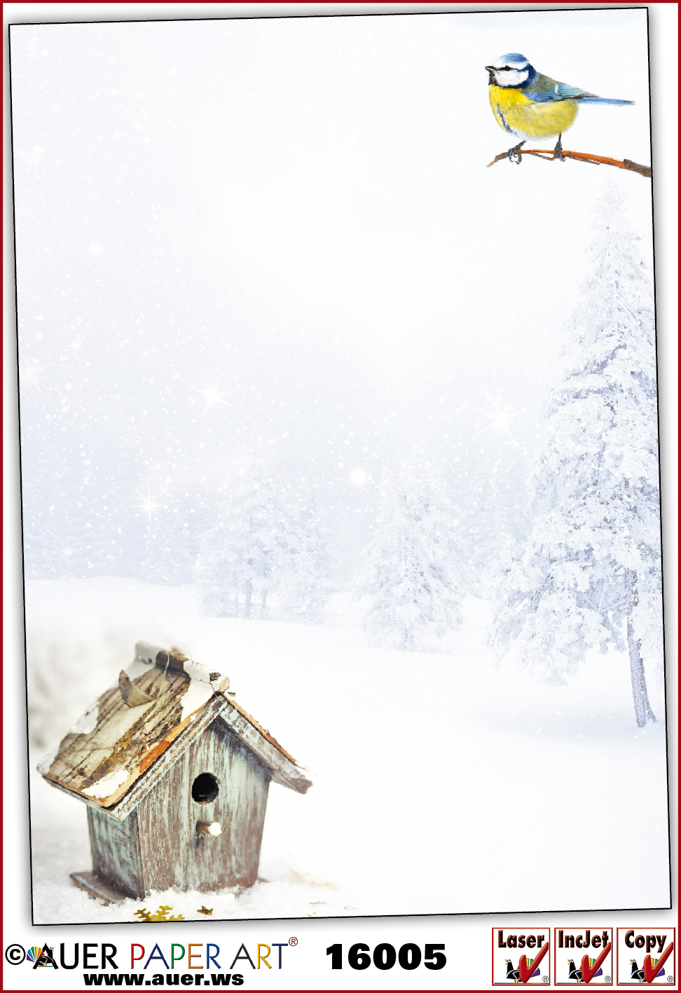 Motivpapier Briefpapier Winter Weihnachten schöne Winterlandschaft  50 Blatt  A4 